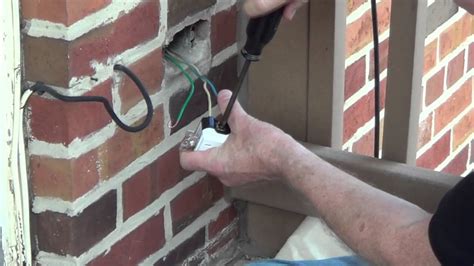 install junction box exterior wall|installing electrical outlet box.